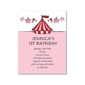  Birthday Party Invitations   Circus Tent Blushing By Sb 