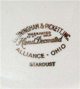 Vintage Cunningham & Pickett STARDUST 2 Dinner Plates  