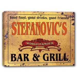  STEFANOVICS Family Name World Famous Bar & Grill 