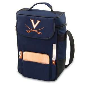 Virginia Cavaliers Duet Style Wine and Cheese Tote (Navy 