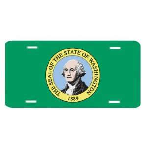   : Washington Wa State Flag Vanity Auto License Plate Tag: Automotive
