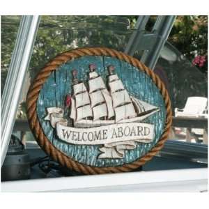  Nautical wall decor, Welcome Aboard plaque