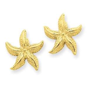  Starfish Earrings in 14k Yellow Gold Jewelry