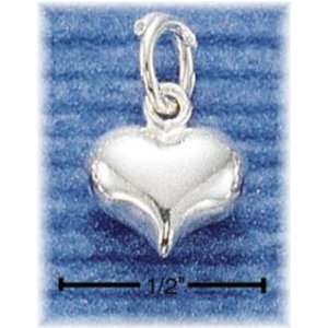  Sterling Silver Mini Puffed Heart Charm 