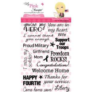 FREEDOM ROCKS My Pink Stamper Clear Acrylic Stamps Set 