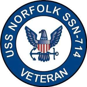  US Navy USS Norfolk SSN 714 Ship Veteran Decal Sticker 5.5 