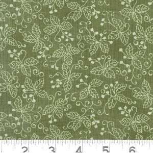   II Etched Leaves Moss Fabric By The Yard Arts, Crafts & Sewing