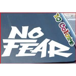  No Fear Car Window Stickers 7 Wide White: Everything Else