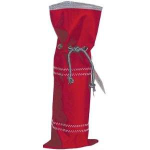 SailorBags Sailcloth Wine Bag, Red with Grey Trim  Grocery 