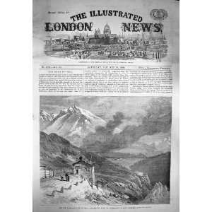  1869 Overland Route India Railway Alps Mont Cenis Lake