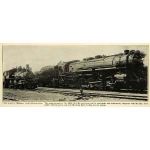  1922 Print Michigan Central Train Locomotive Detroit Transportation 