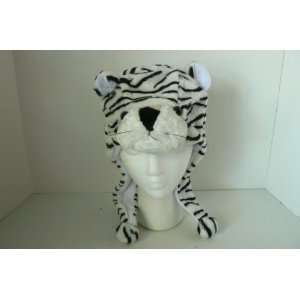  White Tiger Fuzzy Animal Head Beanie Hat: Everything Else