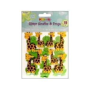    Darice Foamies Sticker Glitter Giraffe/Frog (3 Pack)