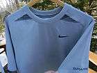 Nike Fit Dry Men L SPARQ Gray Breathable Athletic Gym Running Shirt