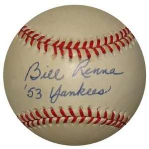  Bill Renna Autographed Ball   with 53  Inscription 