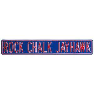  Authentic Street Signs Kansas Rock Chalk Jayhawk: Sports 