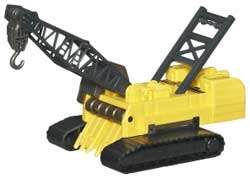 rampage a yellow caterpillar d9l bulldozer forms the left leg