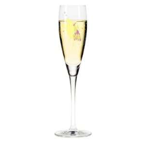 Champagne Glass, Pearls, Golden Butterfly, Designer Color Enamel 