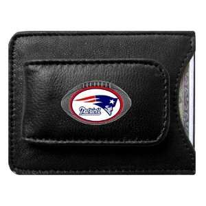   Patriots NFL Card/Money Clip Holder (Leather): Sports & Outdoors