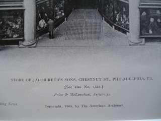 Store of J. Reeds Sons, Philadelphia PA, 1905. Photo  