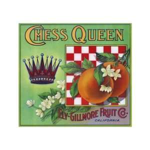  Los Angeles, California, Chess Queen Brand Citrus Label 