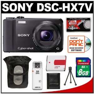  Sony Cyber Shot DSC HX7V Digital Camera (Black) with 3D 