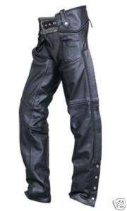Unisex Lined Leather Riding Chaps Braided Men/Women NWT  