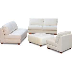  Zen 4 Piece Livingroom Tufted Sofa, Loveseat, Chair 