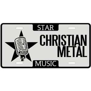 New  I Am A Christian Metal Star   License Plate Music