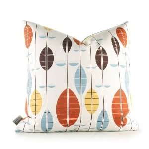  Inhabit Carnival Graphic Pillow   in White and Cornflower 