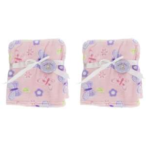  Snugly Baby Pink Blanket   Set of 2 Baby