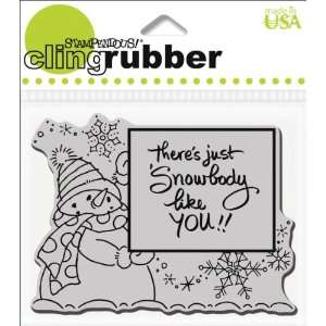   Cling Rubber Stamp, Cling Snowbody Frame: Arts, Crafts & Sewing