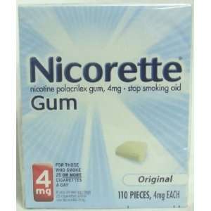  110 Pieces Nicorette Original 4mg Gum, Expiration date 10 