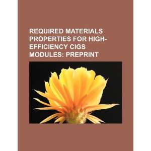   CIGS modules preprint (9781234078133) U.S. Government Books