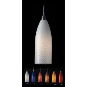 Elk Lighting 5221WS Cilindro Art Glass 1 Light Chandelier Satin Nickel 