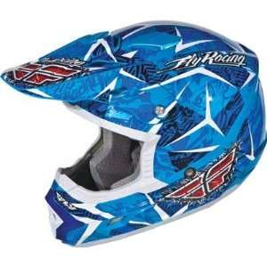  Fly Racing Trophy 2 Helmet , Size: Lg, Color: Blue/White 