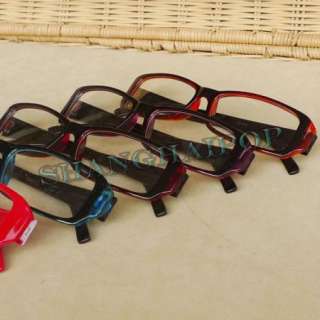Slim Red/Black/Tea/Blue Frame Clear Lens Glasses Thin Fashion 