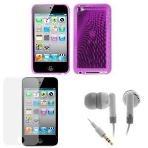  GTMax Melody Purple Gel Cover Case + LCD Screen Protector 
