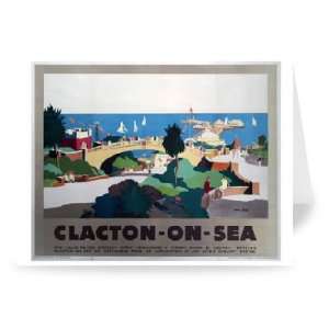 Railway Poster   Clacton   0n   Sea   Greeting Card (Pack of 2)   7x5 