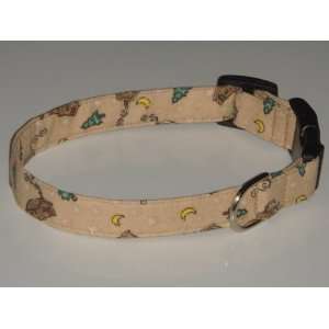   Pine Trees Crescent Moons Stars Dog Collar Small 3/4 Everything Else