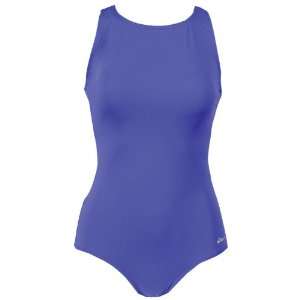  Ocean Aquashape Clasp Back Solid Swimsuit PURPLE 22 
