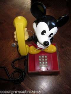 Vintage The Mickey Mouse Phone Push Button Huge 1976 Telephone Disney 