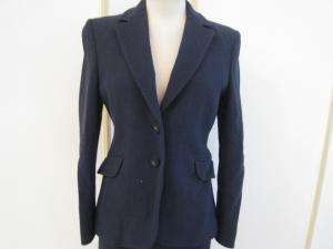 beattle buttons MOSCHINO blue wool suit sz 4/6 SHARP!  