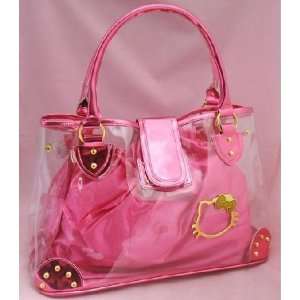  Hello Kitty Clear Pink Shopping Handbag Bag Tote