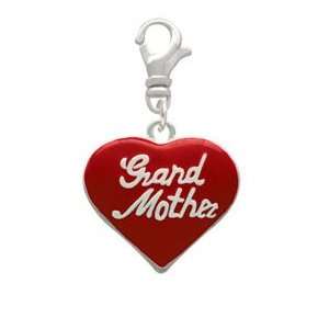  Red Grandmother Heart Clip On Charm Arts, Crafts 