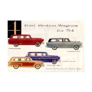   : 1954 FORD STATION WAGON Sales Brochure Literature Book: Automotive