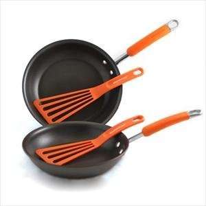  Quality 4 Pc Open Skillets & Tool Set   Hard Anodized 