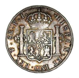 Bolivia Ferdinand VII. Silver 8 Reales 1809 Potosi Nice Toning  