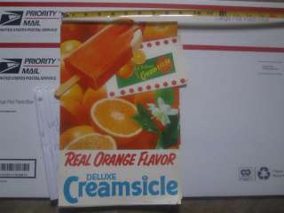 Vintage Lowe Creamsicle Ice Cream Truck Decal / Sign  