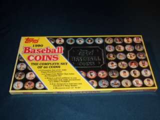 1990 TOPPS Baseball Coins Set of 60 SEALED NEW IN BOX!!  